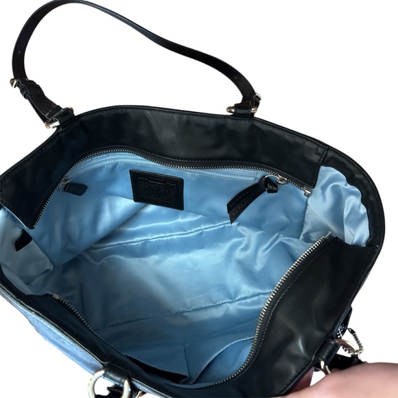 Coach Ashley Black Leather Shoulder Bag - Picture 6 of 9